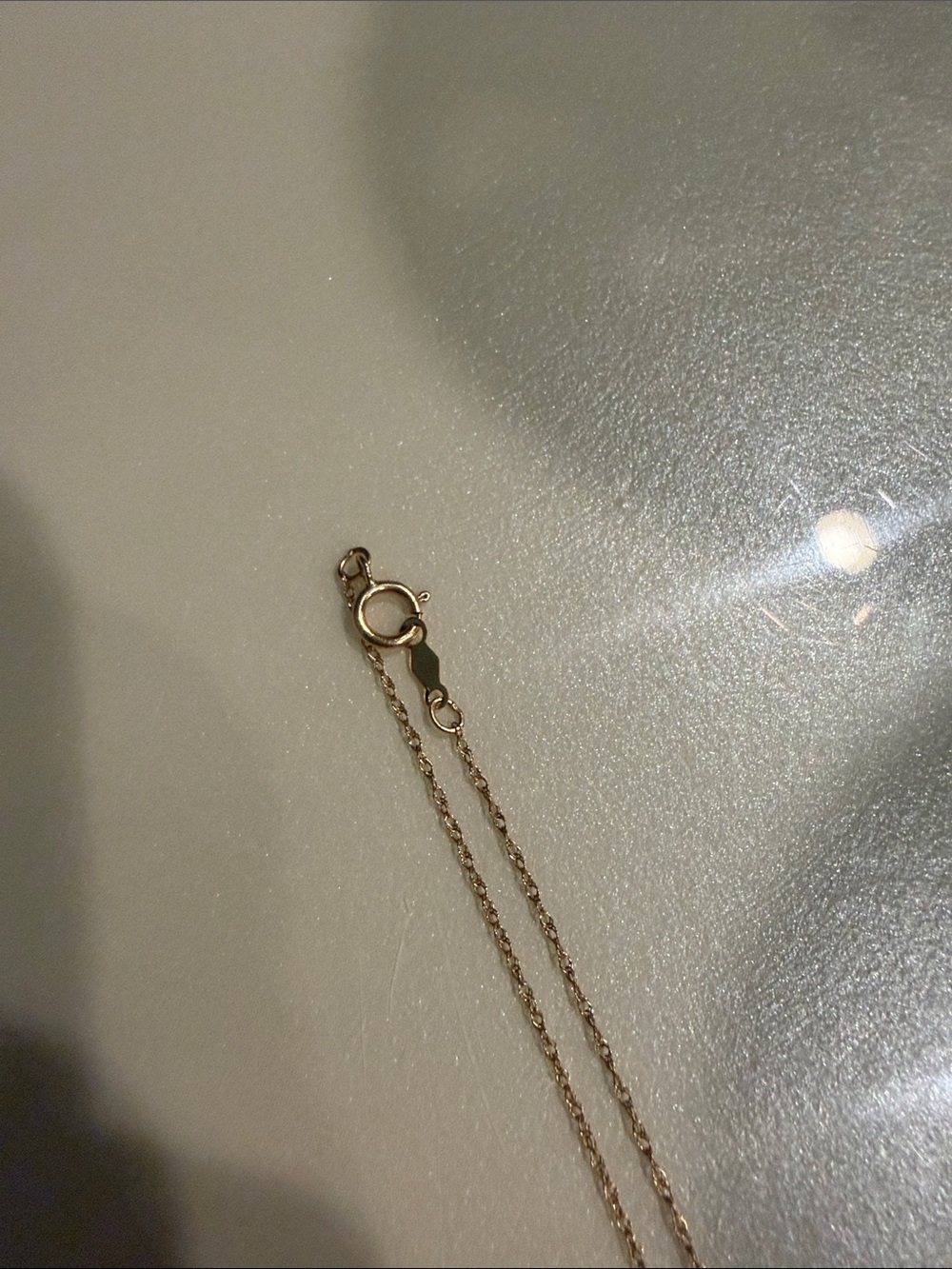 NWOT 14K Yellow Gold Heart Locket Necklace with Tiny Pink Rose Accent - Picture 5 of 8